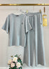 Casual Half Sleeves Pullover With Loose Trousers sets